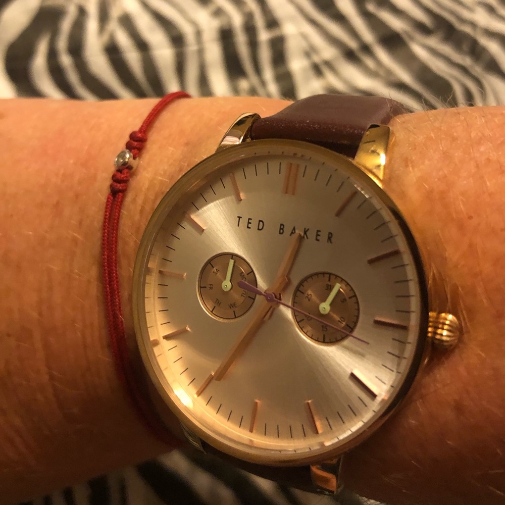 Ted Baker of London rose gold watch leather strap
